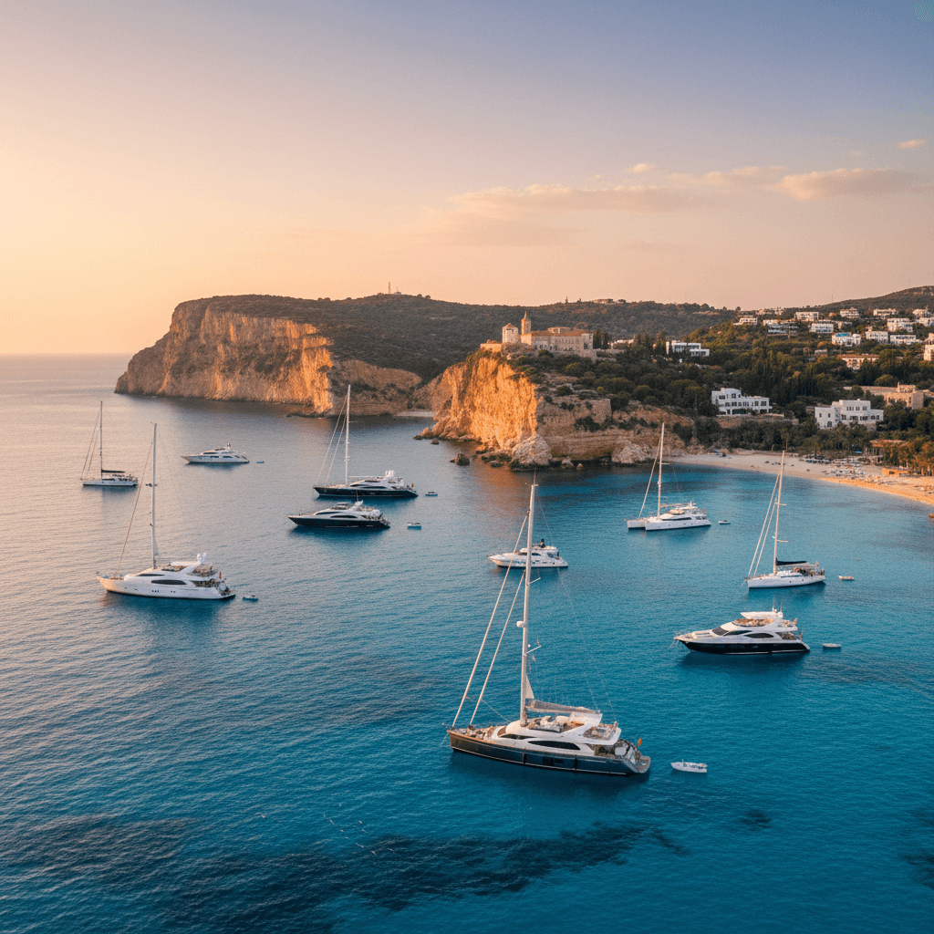 Mediterranean yacht destinations panoramic view